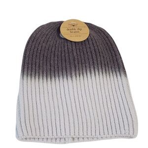 NWT Britts‎ Knits Womens Double Dip Beanie Hat Ombre Gray outdoor skiing